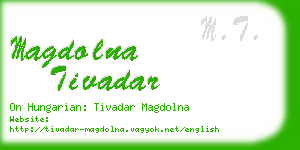 magdolna tivadar business card